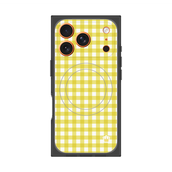 Premium Square Case with MagSafe［ Checkered Yellow ］