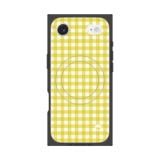 Premium Square Case with MagSafe［ Checkered Yellow ］