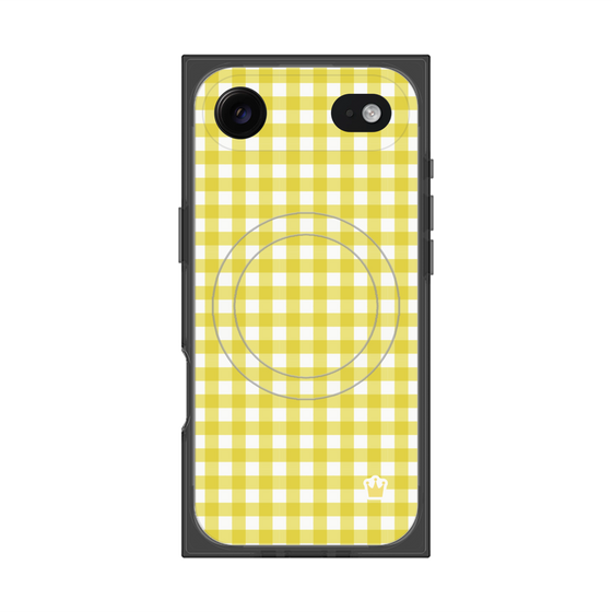 Premium Square Case with MagSafe［ Checkered Yellow ］