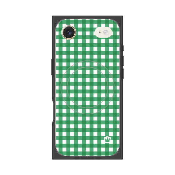Premium Square Case with MagSafe［ Checkered Green ］