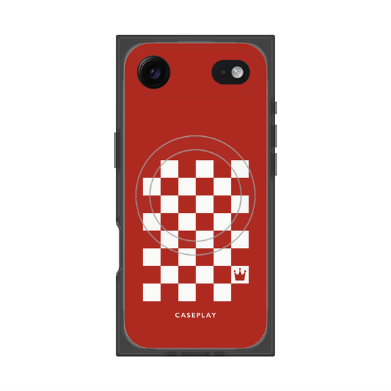 Premium Square Case with MagSafe［ Racing Checkered Flag Red ］
