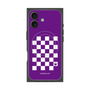 Premium Square Case with MagSafe［ Racing Checkered Flag Purple ］