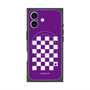 Premium Square Case with MagSafe［ Racing Checkered Flag Purple ］