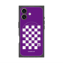 Premium Square Case with MagSafe［ Racing Checkered Flag Purple ］