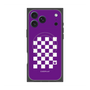 Premium Square Case with MagSafe［ Racing Checkered Flag Purple ］