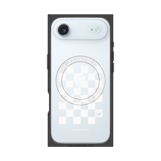 Premium Square Case with MagSafe［ Racing Checkered Flag White ］