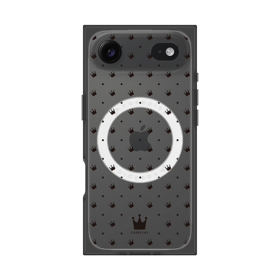 Premium Square Case with MagSafe［ Small Stripe - Red × Black ］