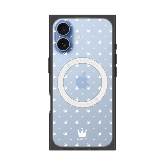 Premium Square Case with MagSafe［ CASEPLAY Crown Dots White ］