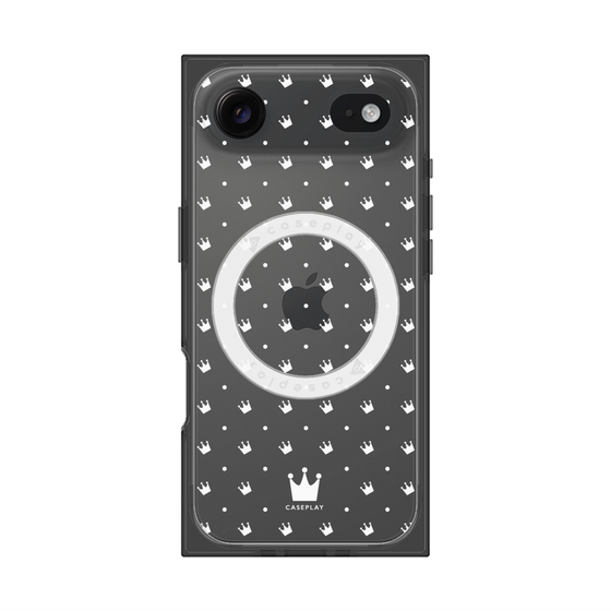 Premium Square Case with MagSafe［ CASEPLAY Crown Dots White ］