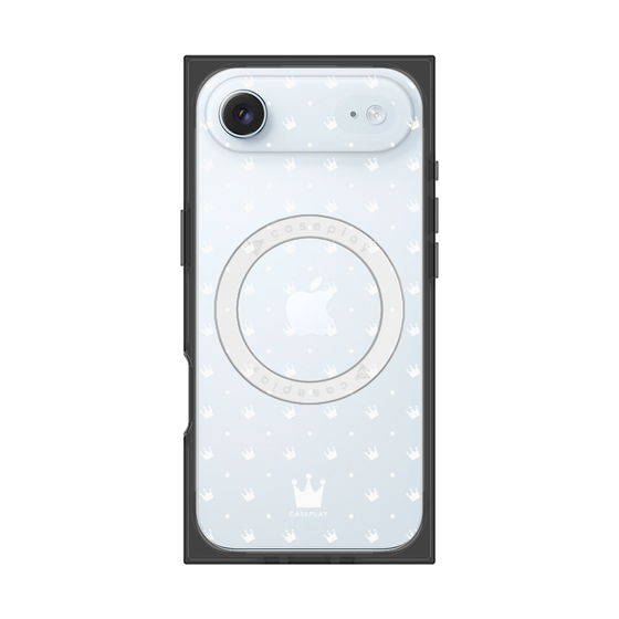 Premium Square Case with MagSafe［ CASEPLAY Crown Dots White ］