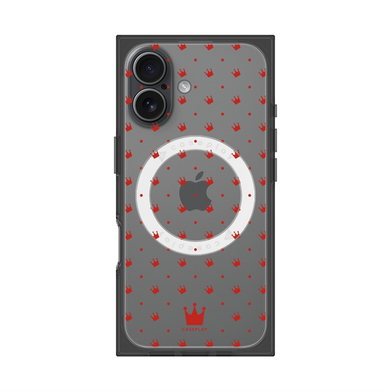 Premium Square Case with MagSafe［ CASEPLAY Crown Dots Red ］