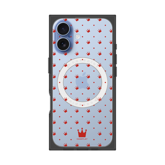 Premium Square Case with MagSafe［ CASEPLAY Crown Dots Red ］