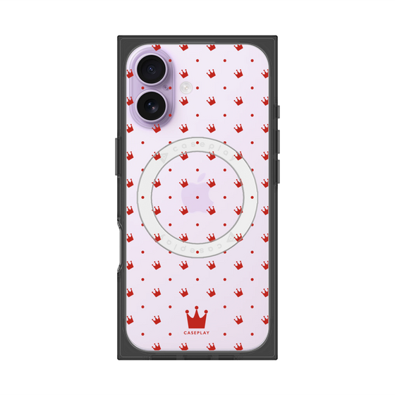 Premium Square Case with MagSafe［ CASEPLAY Crown Dots Red ］