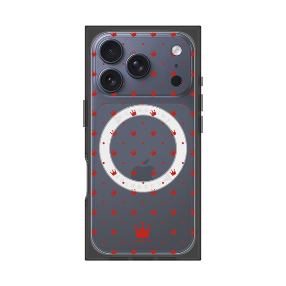 Premium Square Case with MagSafe［ CASEPLAY Crown Dots Red ］