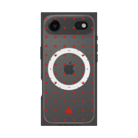 Premium Square Case with MagSafe［ CASEPLAY Crown Dots Red ］