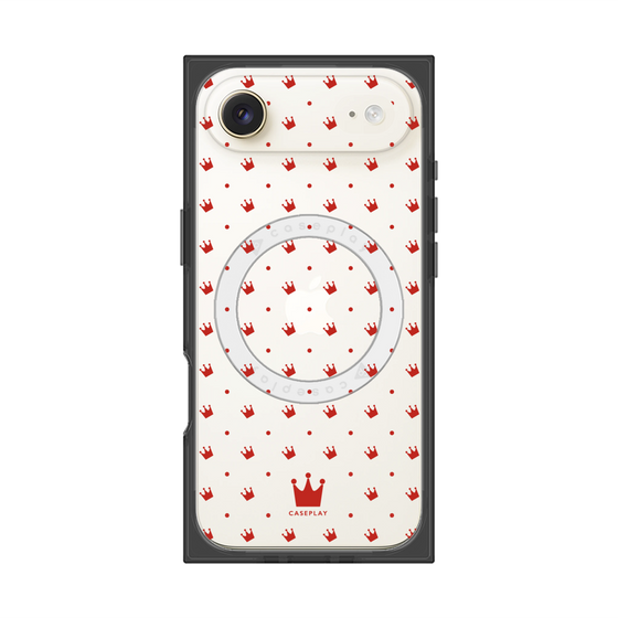 Premium Square Case with MagSafe［ CASEPLAY Crown Dots Red ］