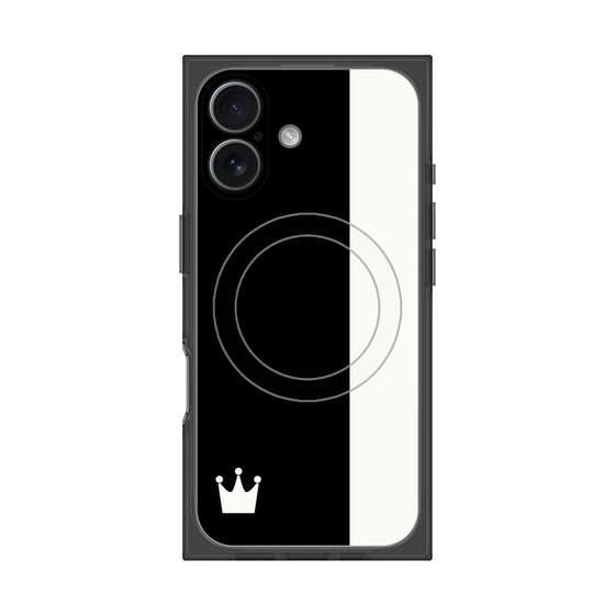 Premium Square Case with MagSafe［ CASEPLAY Bi-Colors Black & White ］