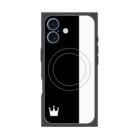 Premium Square Case with MagSafe［ CASEPLAY Bi-Colors Black & White ］