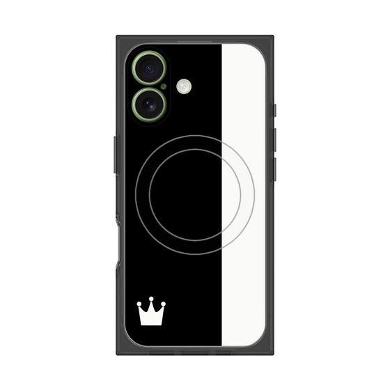 Premium Square Case with MagSafe［ CASEPLAY Bi-Colors Black & White ］