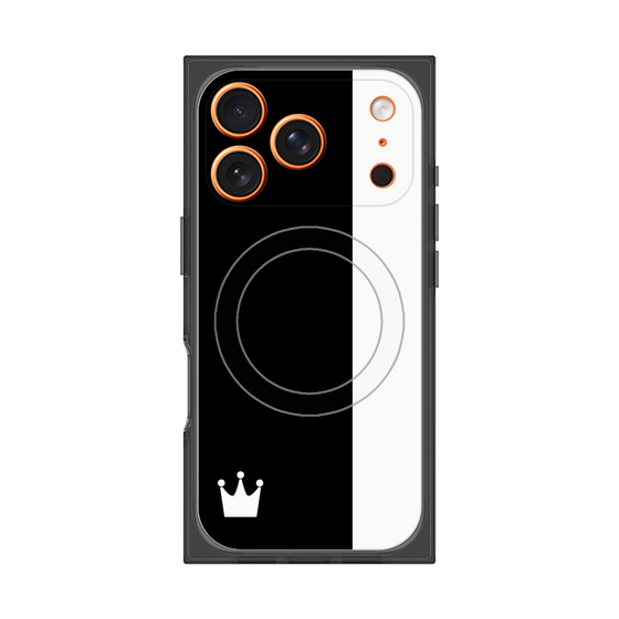 Premium Square Case with MagSafe［ CASEPLAY Bi-Colors Black & White ］