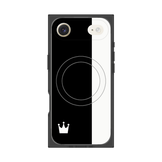 Premium Square Case with MagSafe［ CASEPLAY Bi-Colors Black & White ］