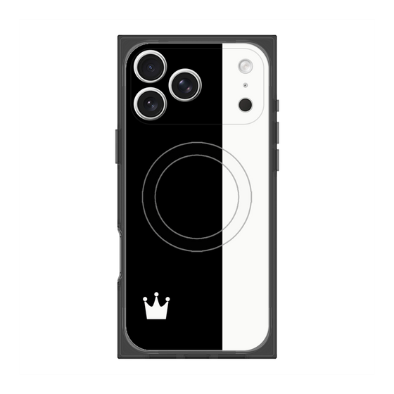 Premium Square Case with MagSafe［ CASEPLAY Bi-Colors Black & White ］