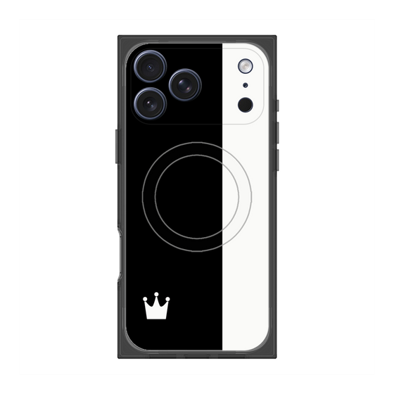 Premium Square Case with MagSafe［ CASEPLAY Bi-Colors Black & White ］