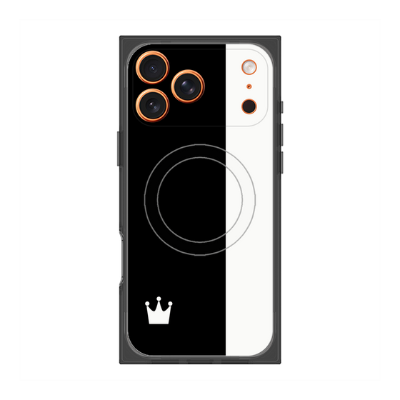 Premium Square Case with MagSafe［ CASEPLAY Bi-Colors Black & White ］