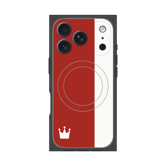 Premium Square Case with MagSafe［ CASEPLAY Bi-Colors Red & White ］