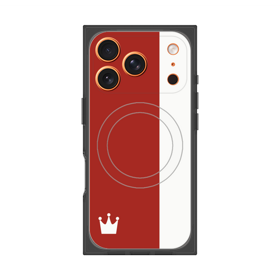 Premium Square Case with MagSafe［ CASEPLAY Bi-Colors Red & White ］