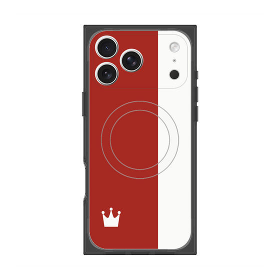 Premium Square Case with MagSafe［ CASEPLAY Bi-Colors Red & White ］