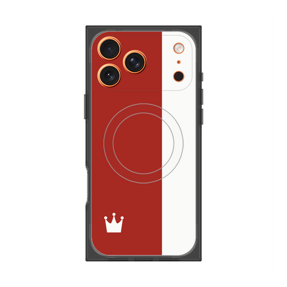 Premium Square Case with MagSafe［ CASEPLAY Bi-Colors Red & White ］