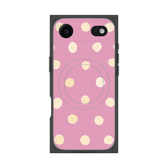 Premium Square Case with MagSafe［ Watercolor Dots Retro Color - Pink ］