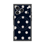 Premium Square Case with MagSafe［ Watercolor Dots Retro Color - Navy ］