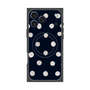 Premium Square Case with MagSafe［ Watercolor Dots Retro Color - Navy ］
