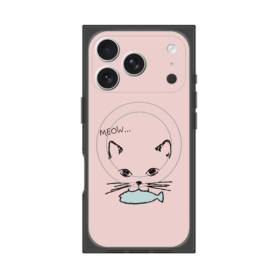 Premium Square Case with MagSafe［ Very Greedy Cat - Pink ］
