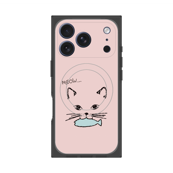 Premium Square Case with MagSafe［ Very Greedy Cat - Pink ］