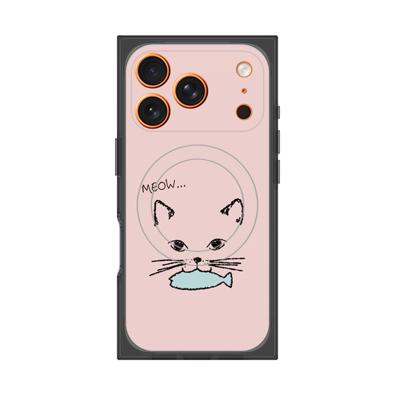 Premium Square Case with MagSafe［ Very Greedy Cat - Pink ］