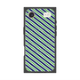 Premium Square Case with MagSafe［ Small Stripe - Navy × Green ］