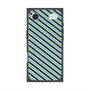 Premium Square Case with MagSafe［ Small Stripe - Navy × Green ］