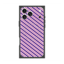 Premium Square Case with MagSafe［ Small Stripe - Purple × Pink ］