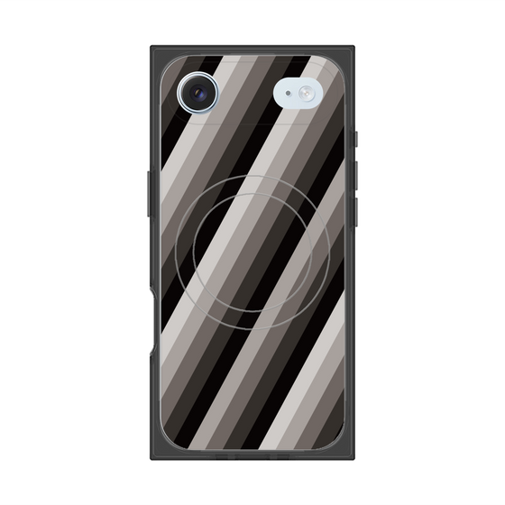 Premium Square Case with MagSafe［ Middle Stripe - Black ］