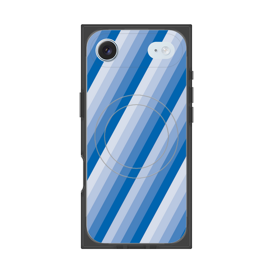 Premium Square Case with MagSafe［ Middle Stripe - Blue ］