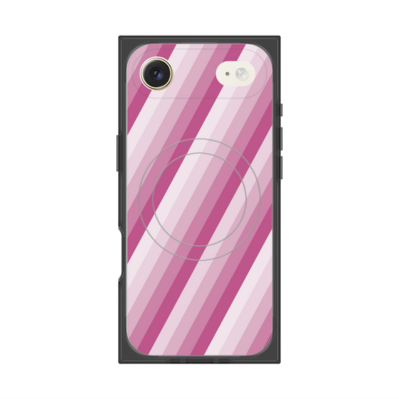 Premium Square Case with MagSafe［ Middle Stripe - Pink ］