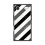 Premium Square Case with MagSafe［ Big Stripe - Black × Gray ］