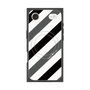 Premium Square Case with MagSafe［ Big Stripe - Black × Gray ］
