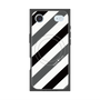 Premium Square Case with MagSafe［ Big Stripe - Black × Gray ］