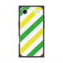 Premium Square Case with MagSafe［ Big Stripe - Green × Yellow ］