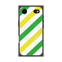 Premium Square Case with MagSafe［ Big Stripe - Green × Yellow ］