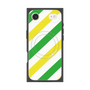 Premium Square Case with MagSafe［ Big Stripe - Green × Yellow ］